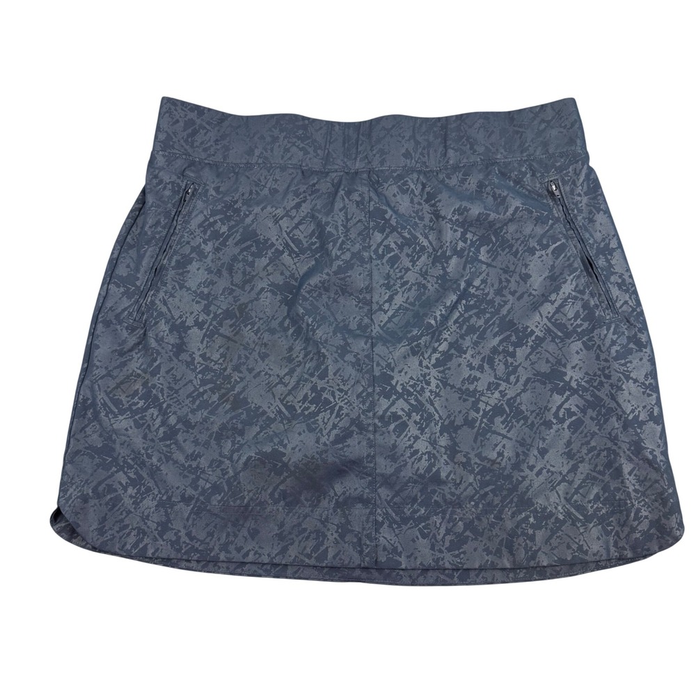 Orvis Skort Women Large Navy Blue Abstract Print Active Golf‎ Hiking 1400361